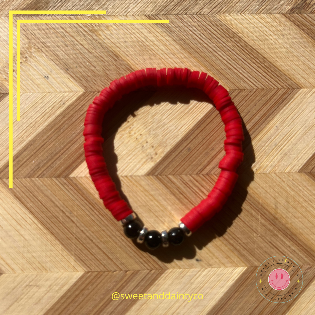 Red Black & Silver