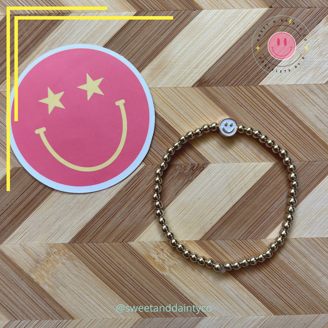 Dainty Gold Smiley